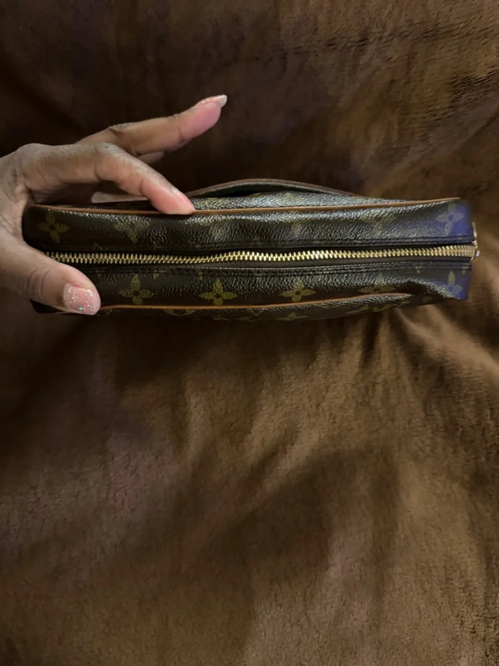 Louis Vuitton Monogram Canvas Toiletry Pouch in Brown and Tan - Picture 3 of 4